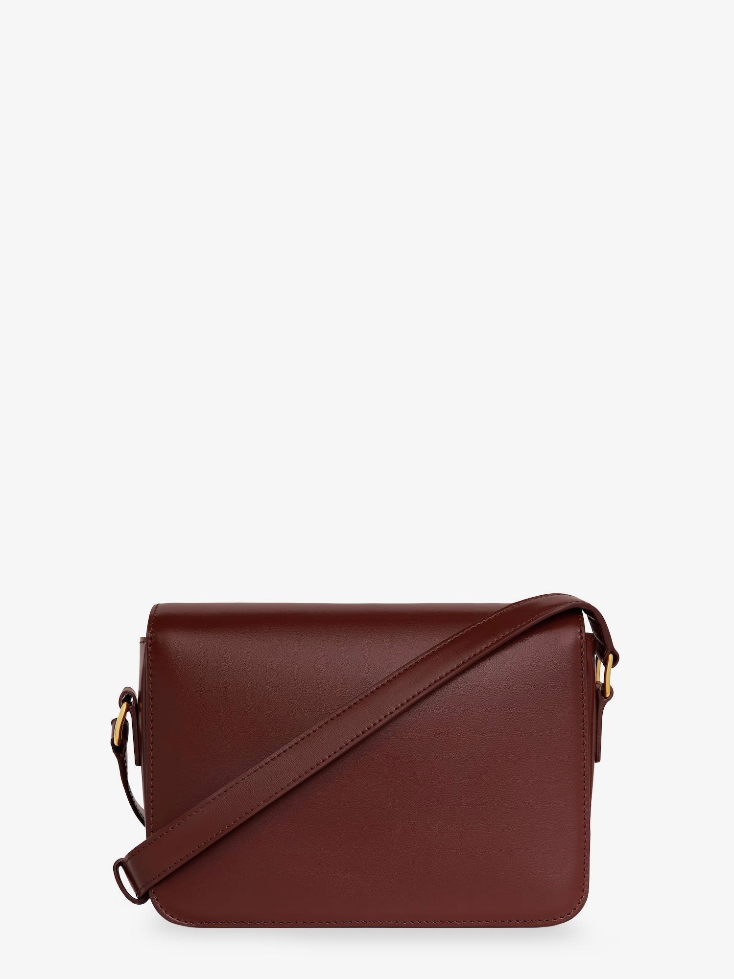 Celine Women's Teen Triomphe Leather Crossbody Bag Brown