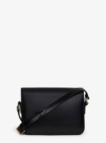 Celine Women's Teen Triomphe Leather Crossbody Bag Black