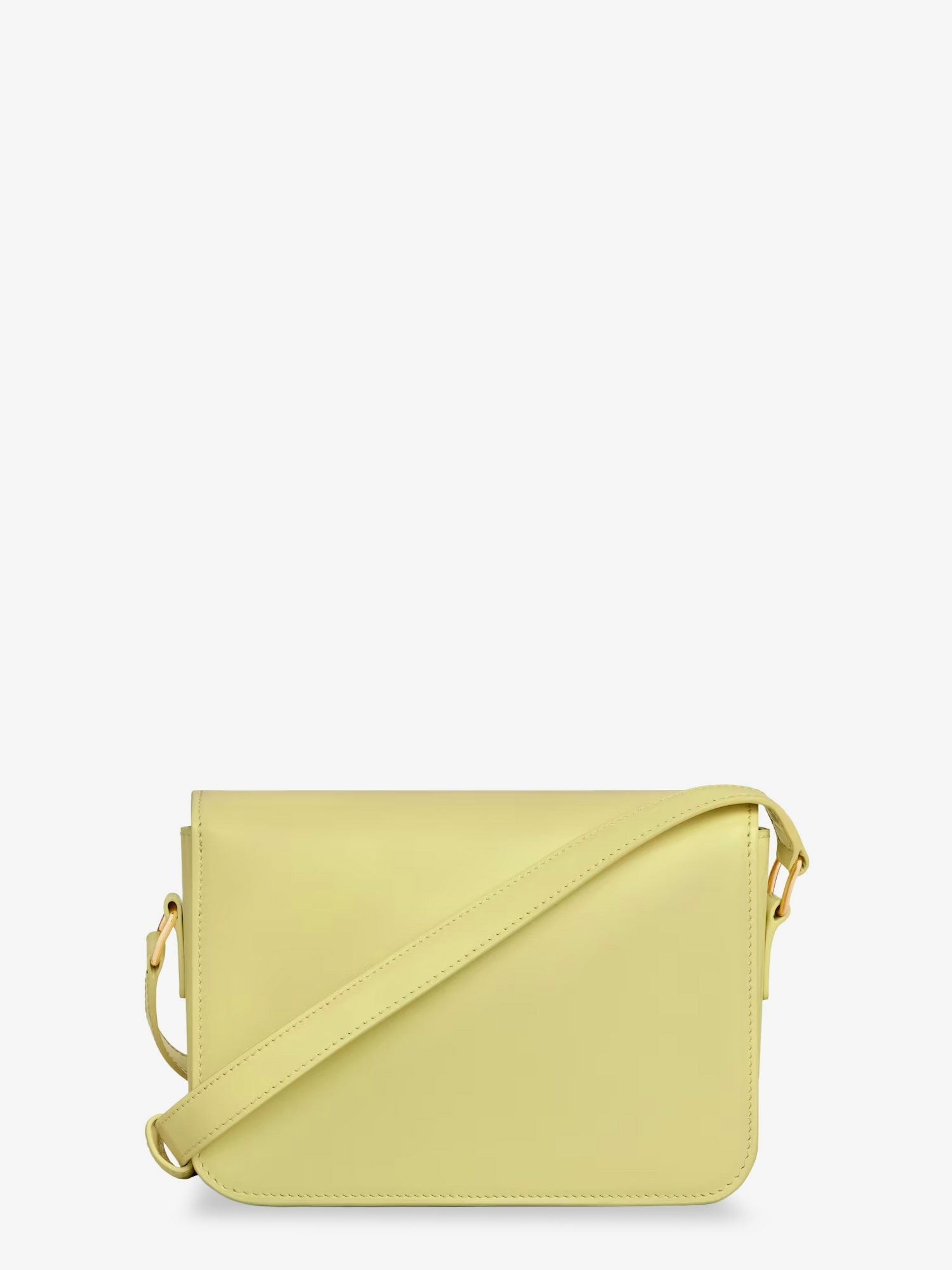 Celine Women's Teen Triomphe Leather Crossbody Bag Yellow