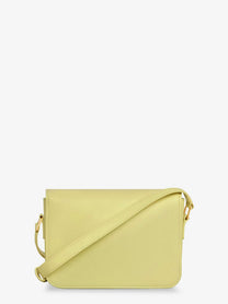 Celine Women's Teen Triomphe Leather Crossbody Bag Yellow