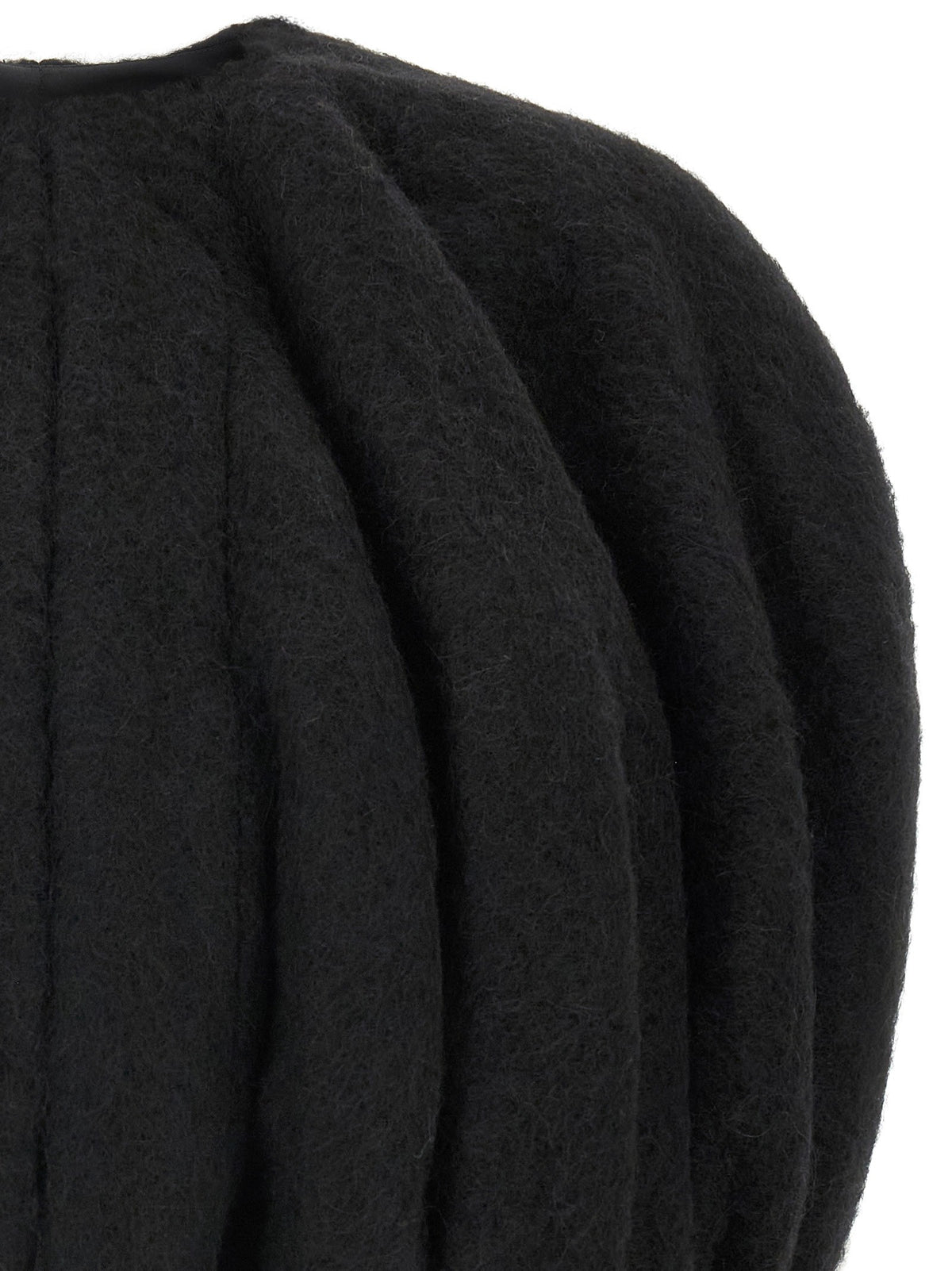 Rick Owens Temple Bubble Cropped Cape Black, view 3