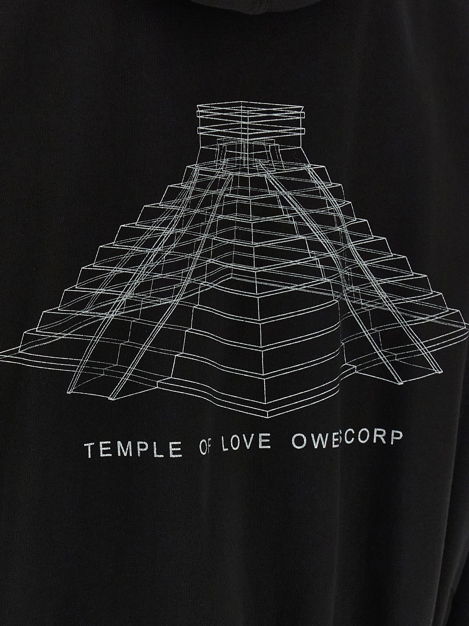 Rick Owens Temple of Love Owenscorptemp Hoodie Black