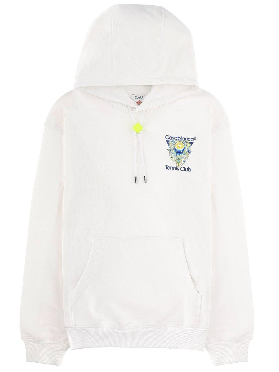 Casablanca Men's Tennis Club Icon Sweatshirt White