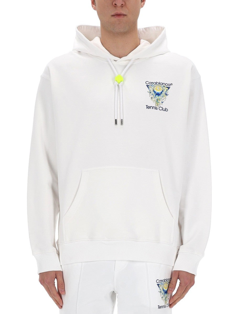 Casablanca Men's Tennis Club Icon Sweatshirt White