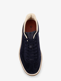Loro Piana Men's Tennis Walk Suede Sneakers Blue