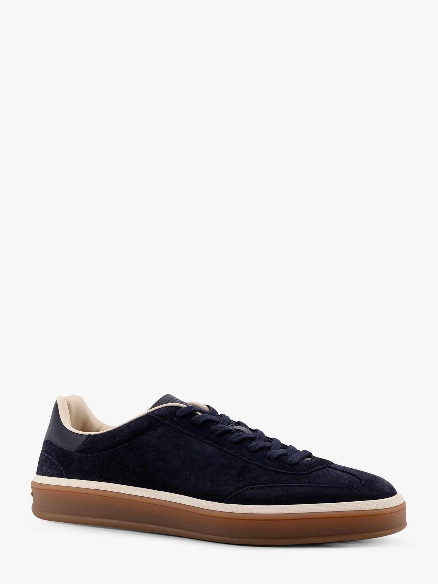 Loro Piana Men's Tennis Walk Suede Sneakers Blue