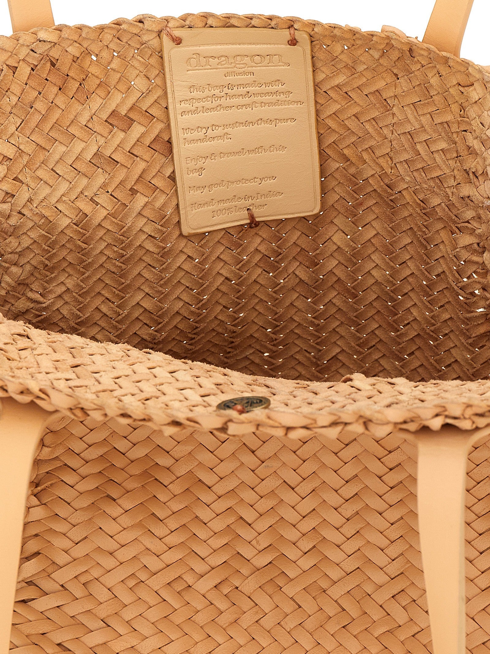 Dragon Diffusion Teresa Maxi Cabas Shopping Bag Beige