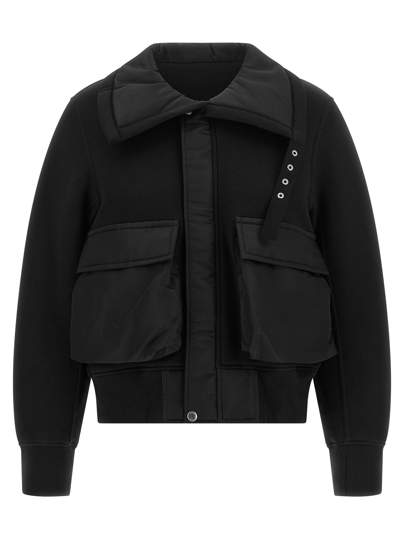 Sacai Terry Cloth Effect Fabric Jacket Black