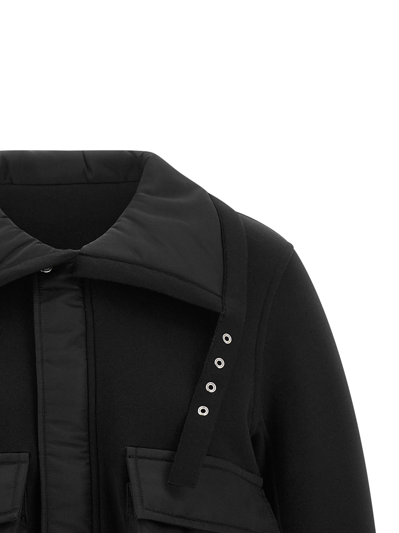 Sacai Terry Cloth Effect Fabric Jacket Black