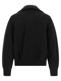 Sacai Terry Cloth Effect Fabric Jacket Black