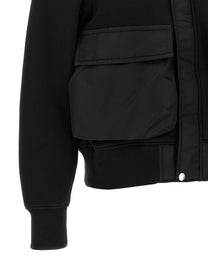 Sacai Terry Cloth Effect Fabric Jacket Black