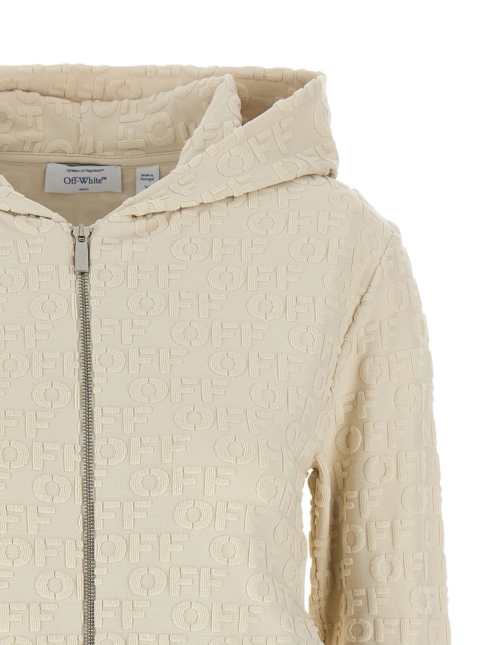 Off-White Terry Off Sweatshirt Beige