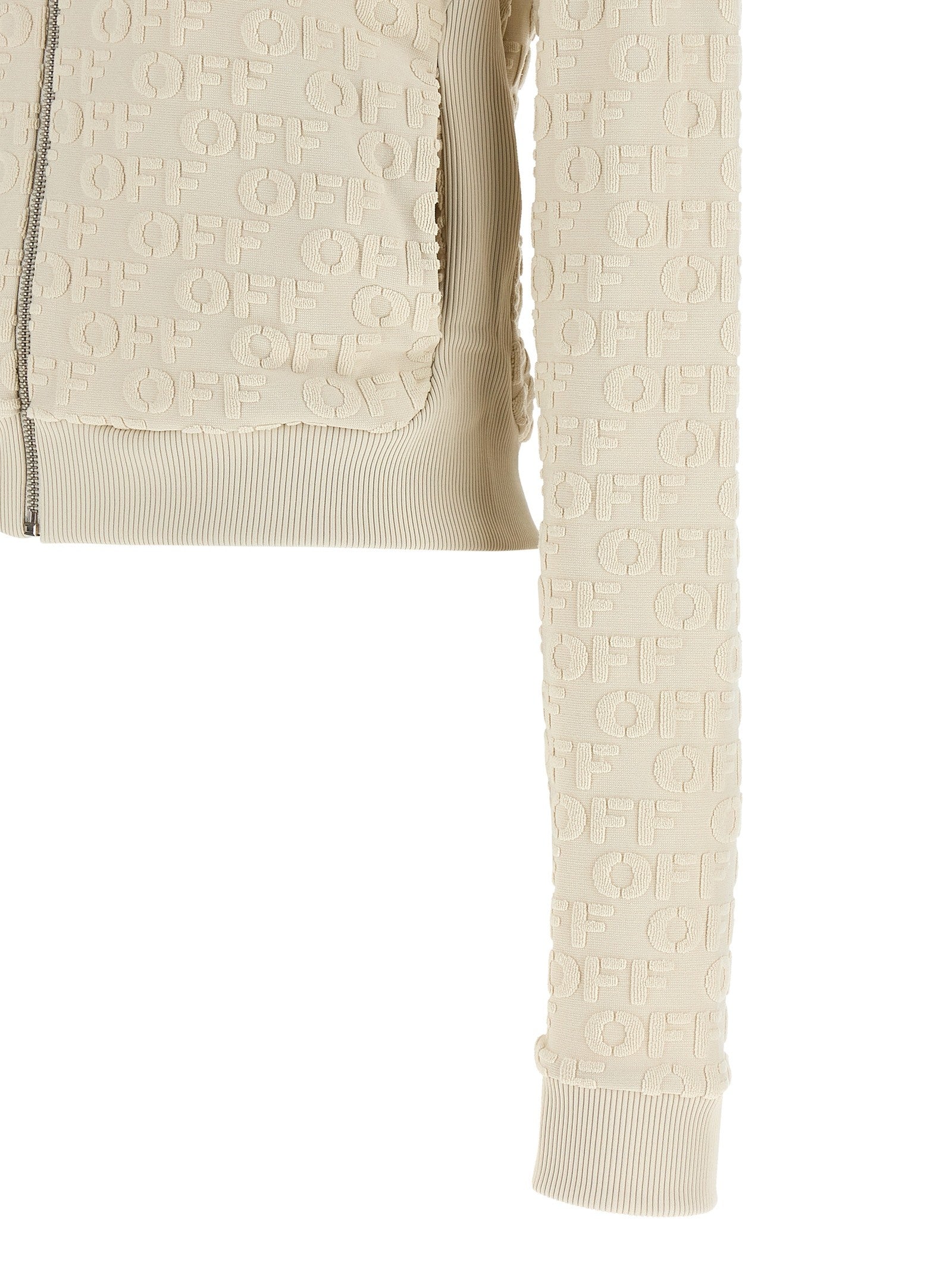 Off-White Terry Off Sweatshirt Beige