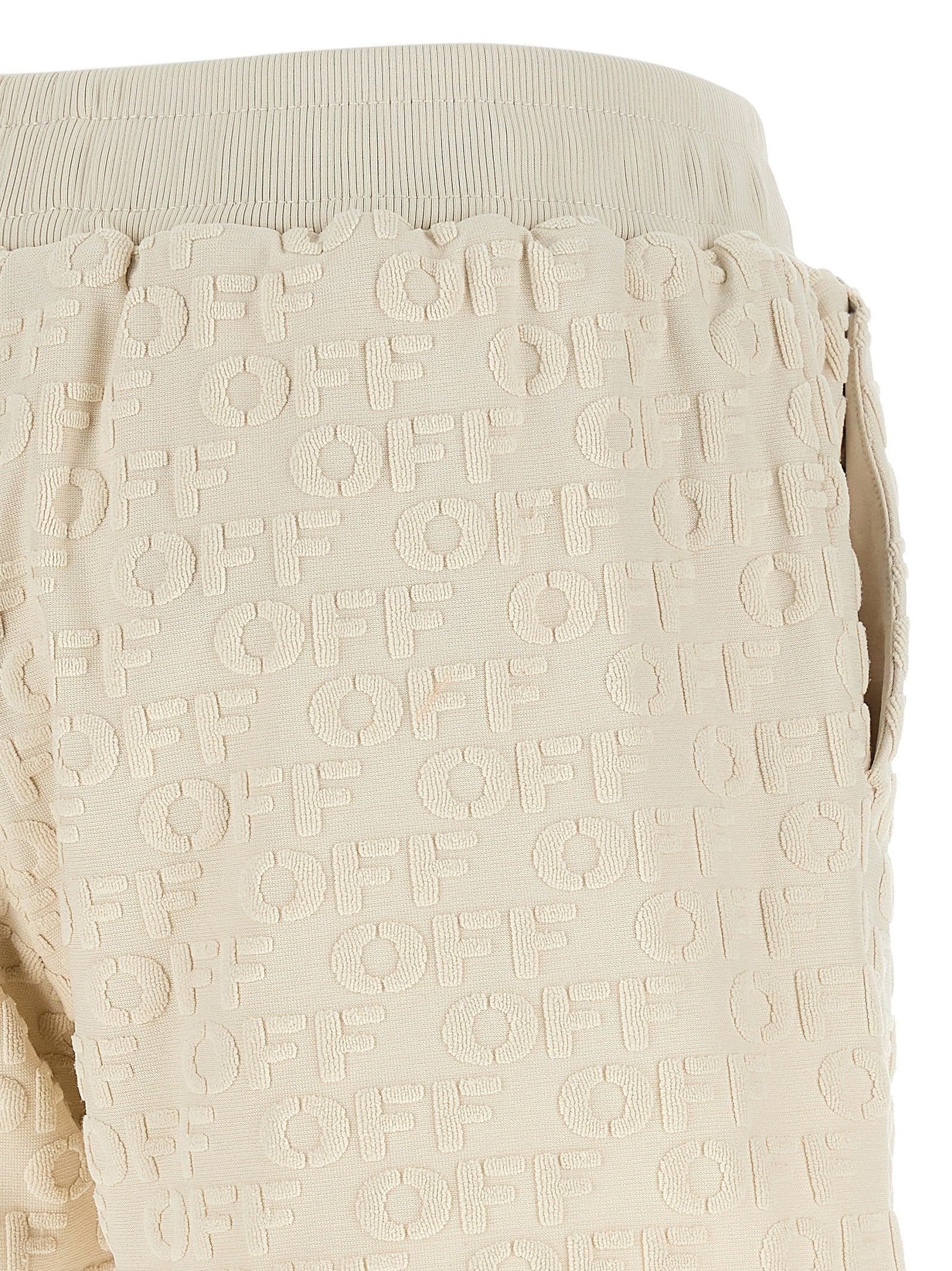 Off-White Terry Shorts Beige