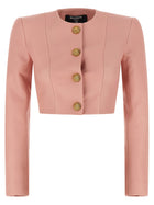 Balmain Testa Di Leone Bolero Blazer Blue