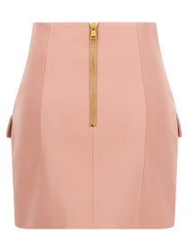 Balmain Testa Di Leone Skirt Blue