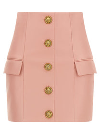 Balmain Testa Di Leone Skirt Blue