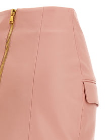 Balmain Testa Di Leone Skirt Blue