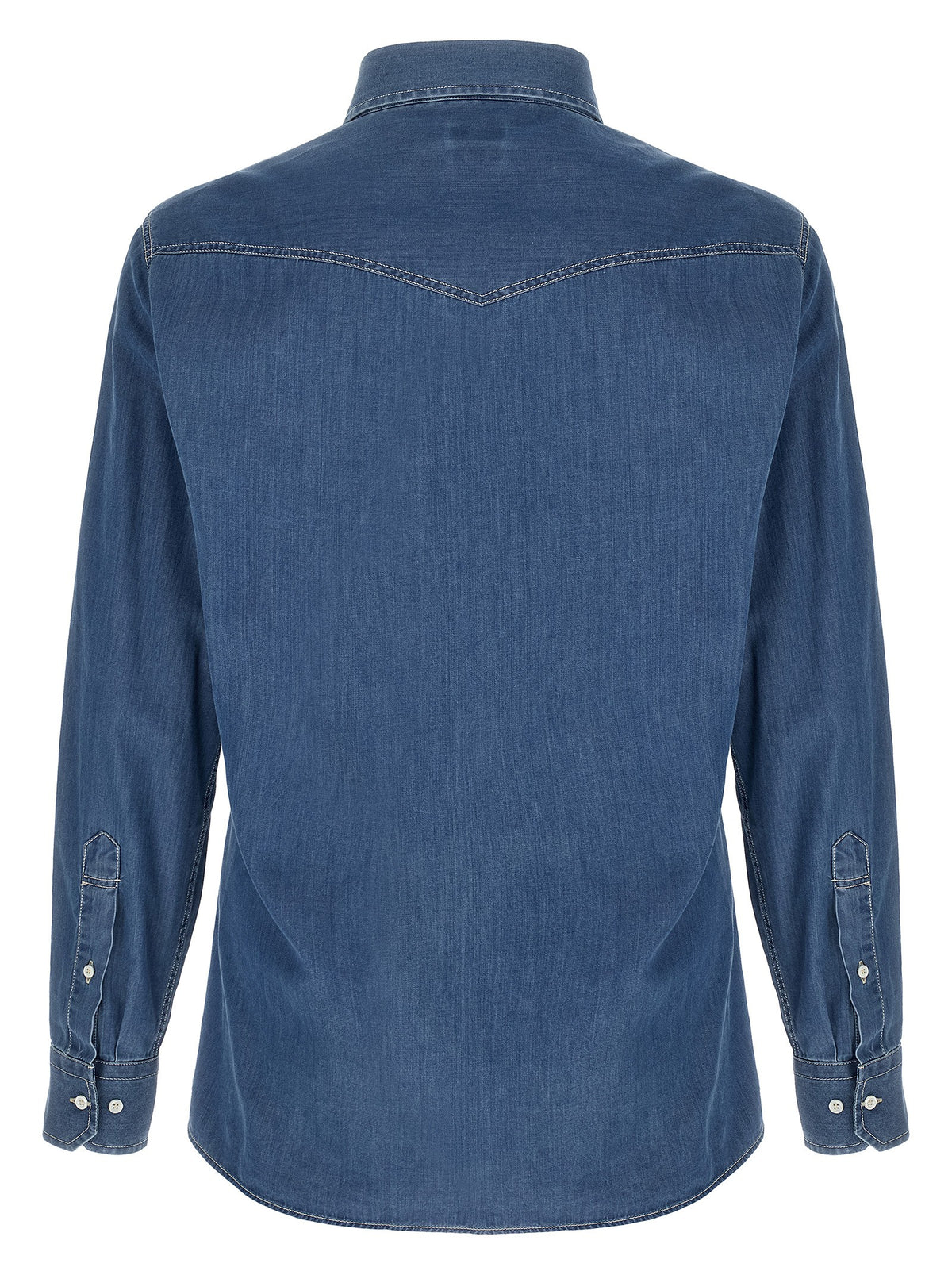 Brunello Cucinelli Texan Shirt Blue, view 2