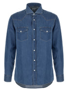 Brunello Cucinelli Texan Shirt Blue