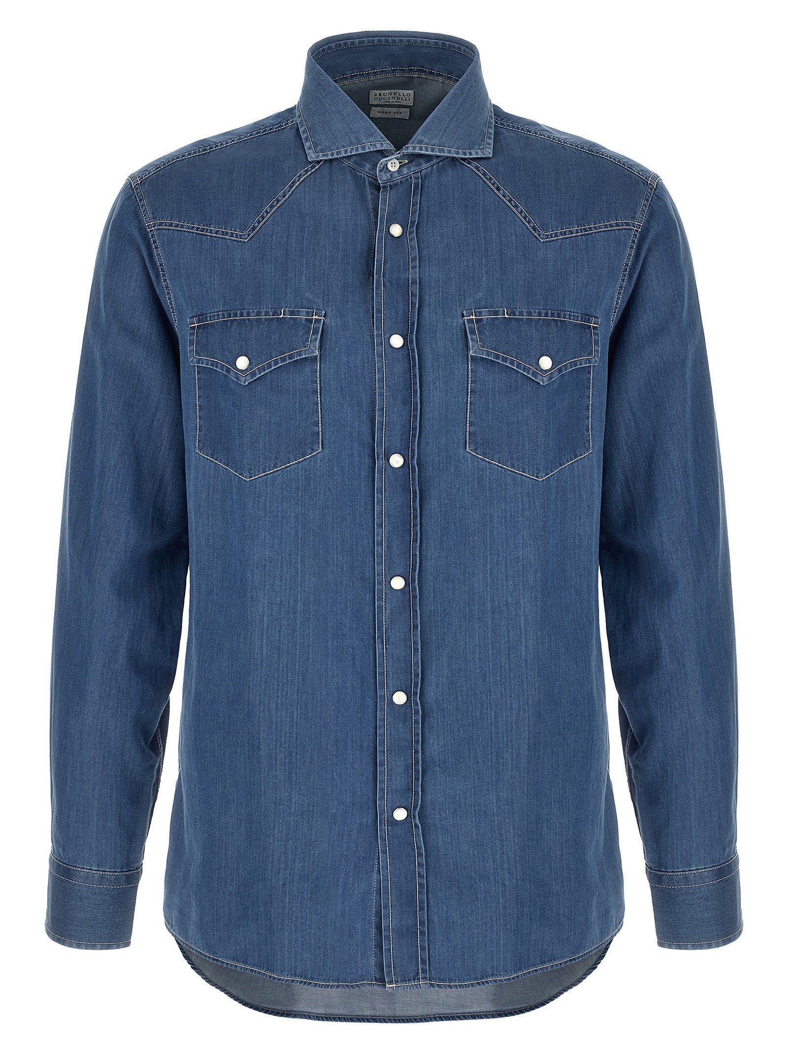 Brunello Cucinelli Texan Shirt Blue