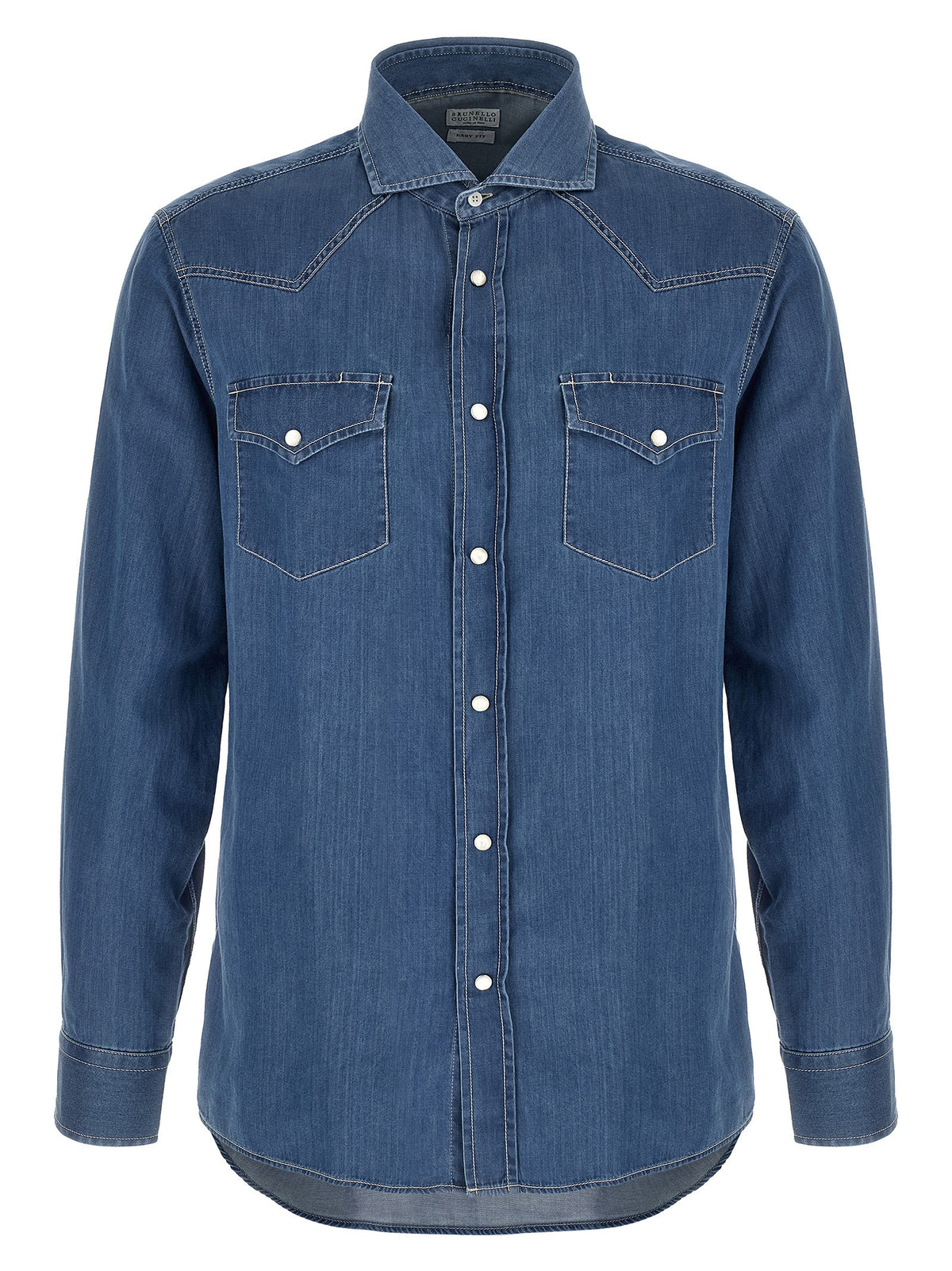 Brunello Cucinelli Texan Shirt Blue