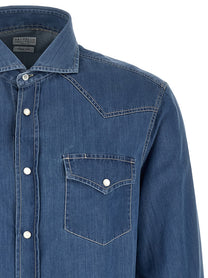 Brunello Cucinelli Texan Shirt Blue