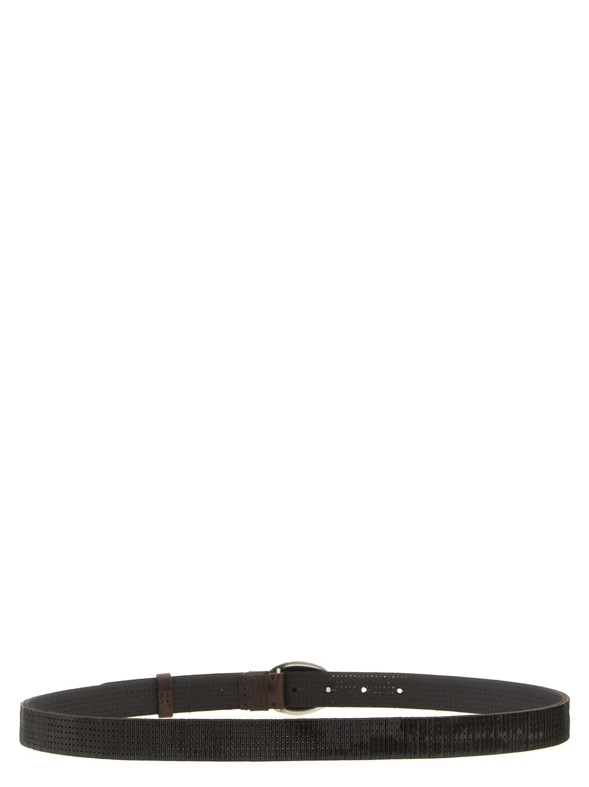 Brunello Cucinelli Texture Leather Belt Brown