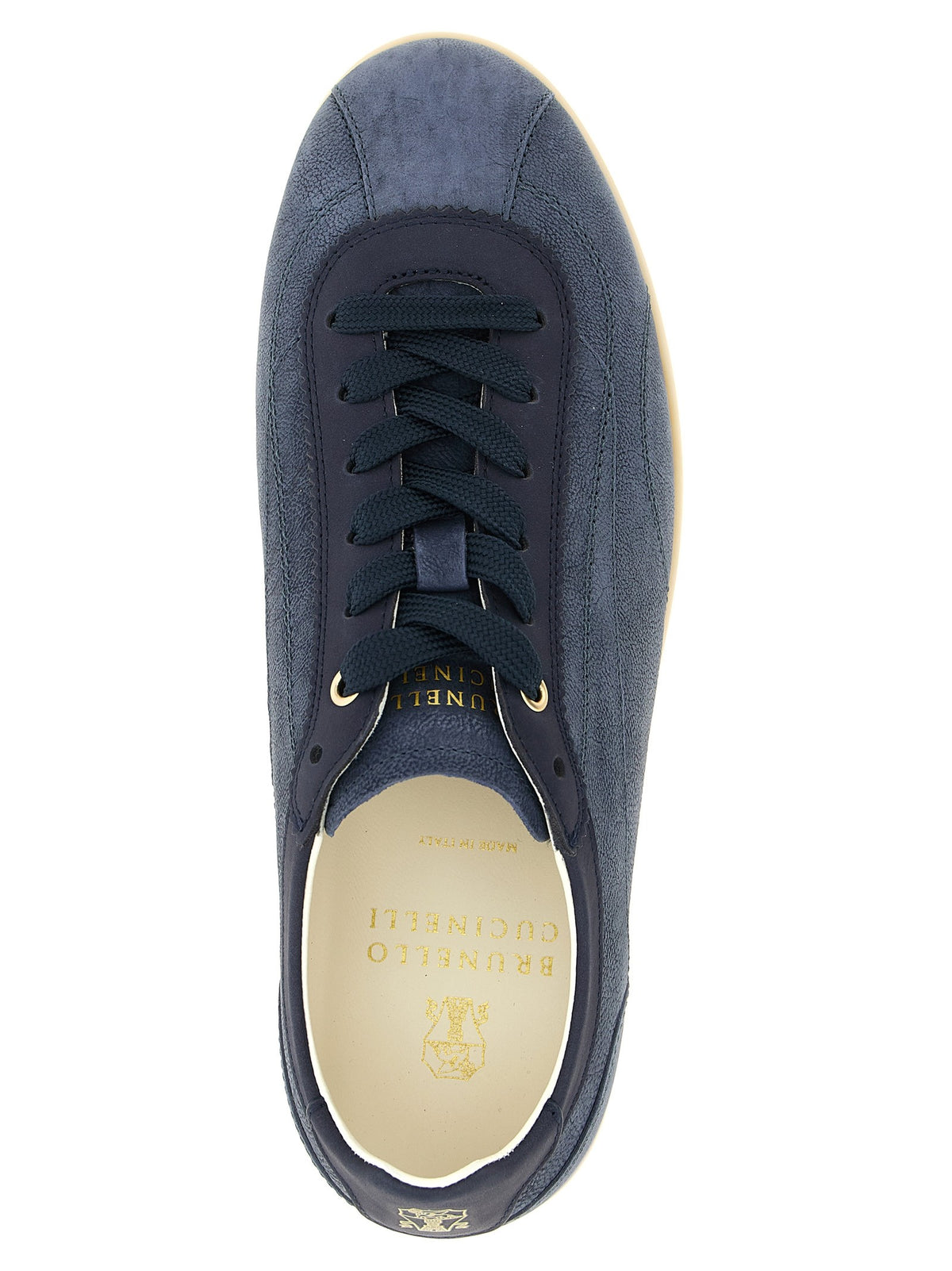 Brunello Cucinelli Texture Nubuck Sneakers Blue