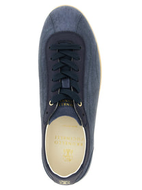 Brunello Cucinelli Texture Nubuck Sneakers Blue