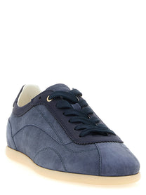Brunello Cucinelli Texture Nubuck Sneakers Blue