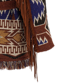 Alanui The Amazing Journey Cardigan Brown