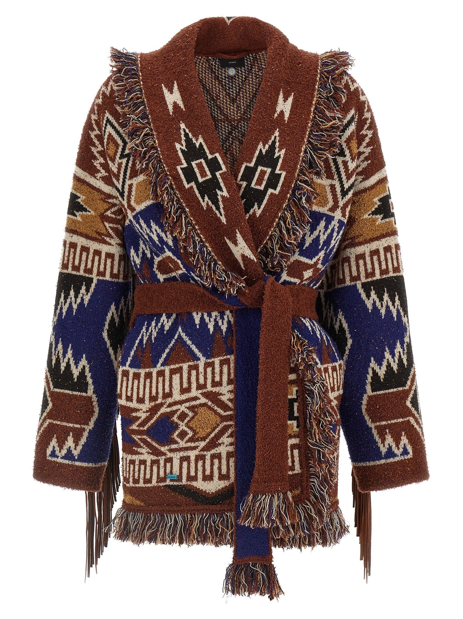 Alanui The Amazing Journey Cardigan Brown