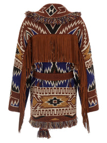 Alanui The Amazing Journey Cardigan Brown