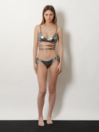 The Attico Women's The Attico Il Primo Bagno Lycra Bikini Silver