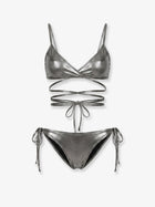 The Attico Women's The Attico Il Primo Bagno Lycra Bikini Silver