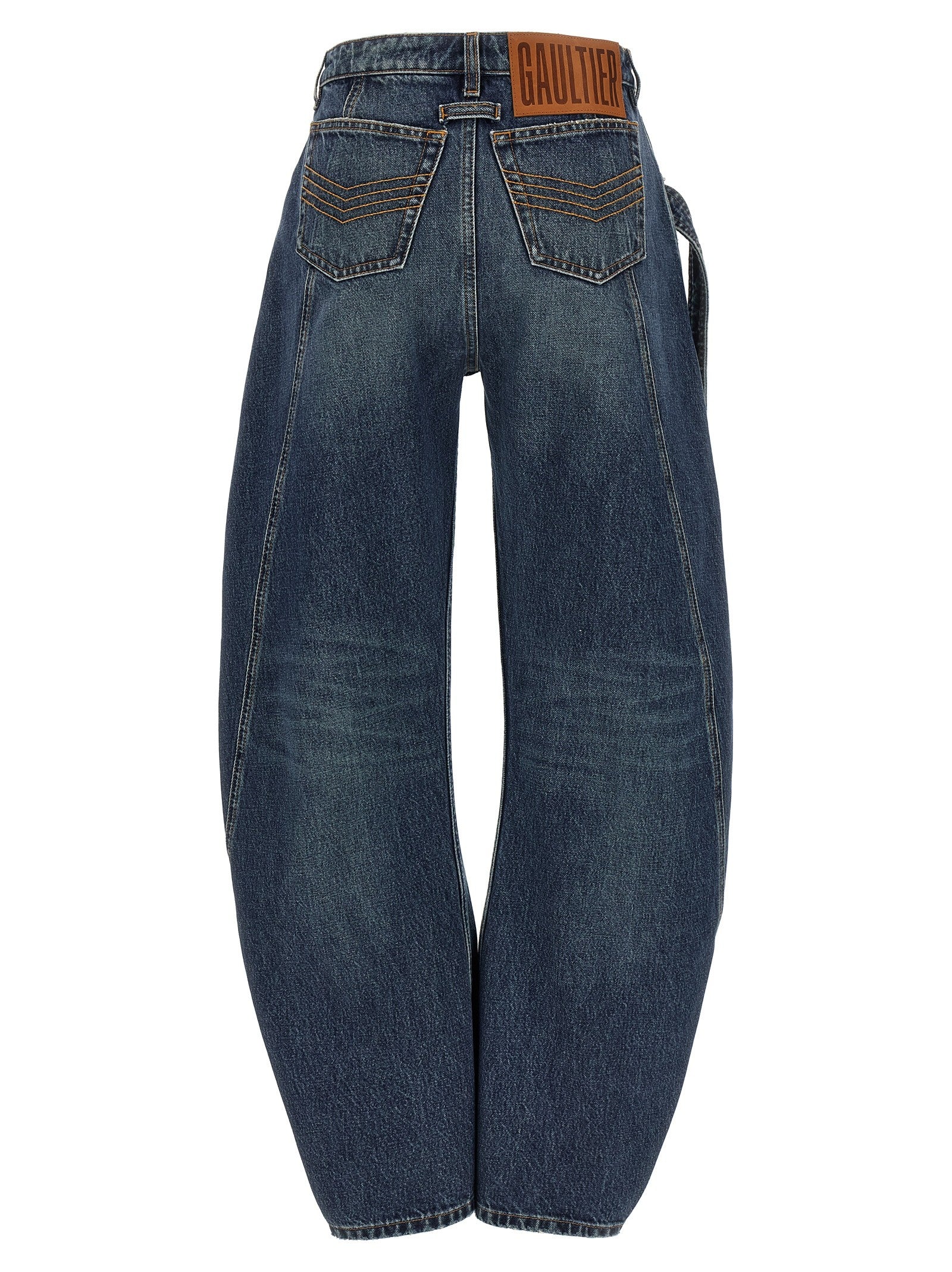 Jean Paul Gaultier The Blue Denim Strap Jeans Blue