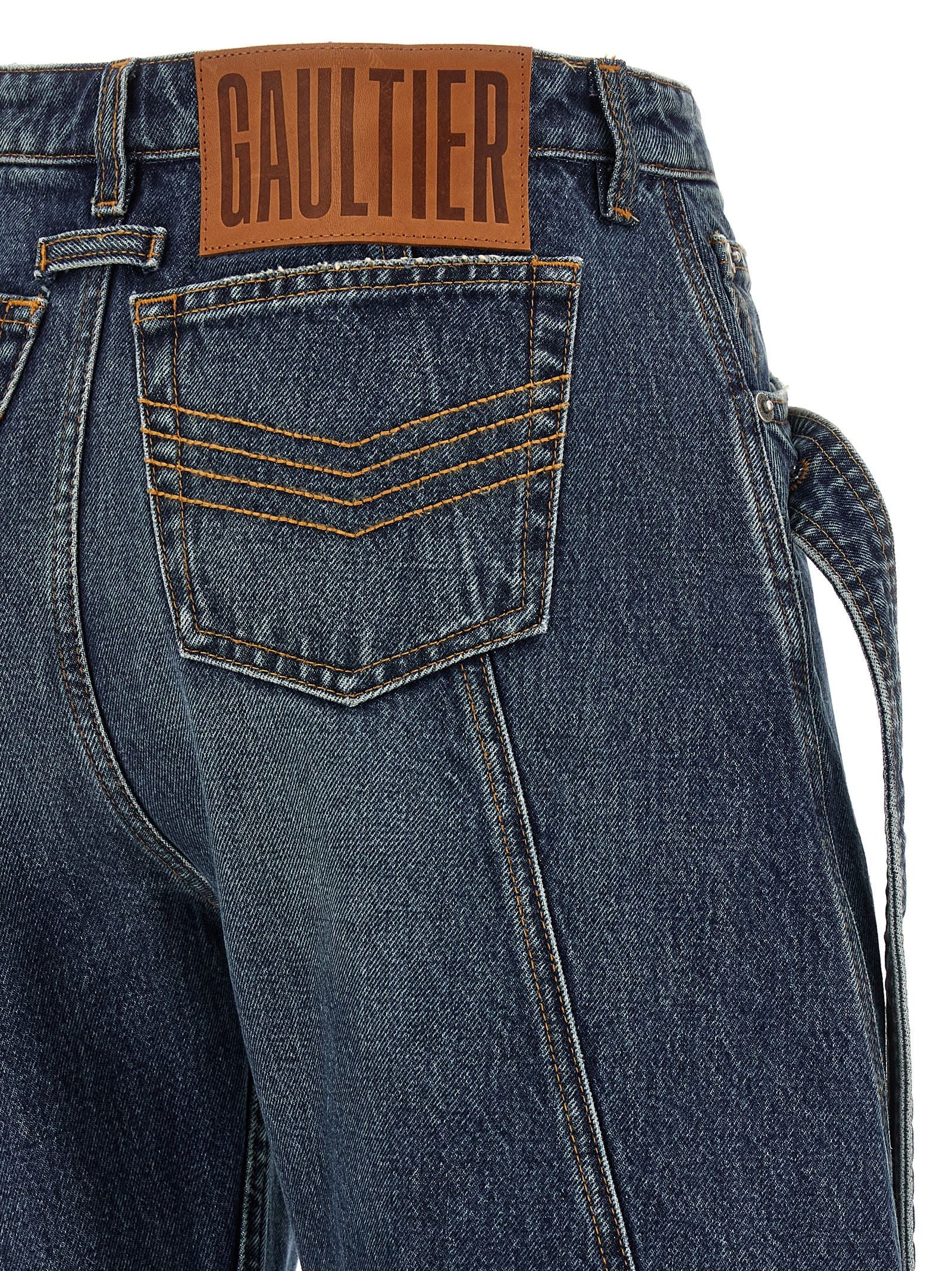 Jean Paul Gaultier The Blue Denim Strap Jeans Blue