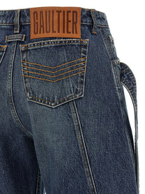 Jean Paul Gaultier The Blue Denim Strap Jeans Blue