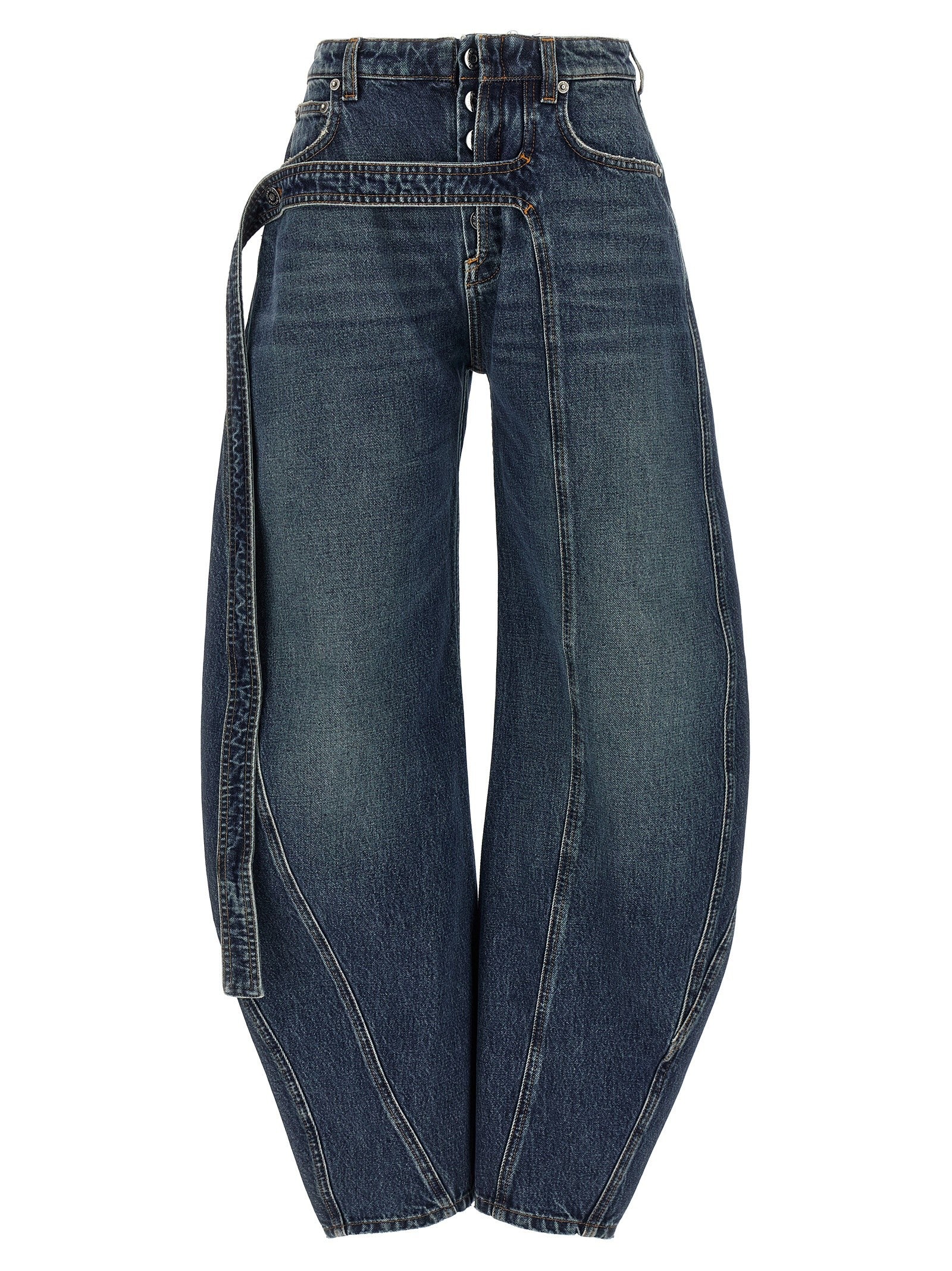 Jean Paul Gaultier The Blue Denim Strap Jeans Blue