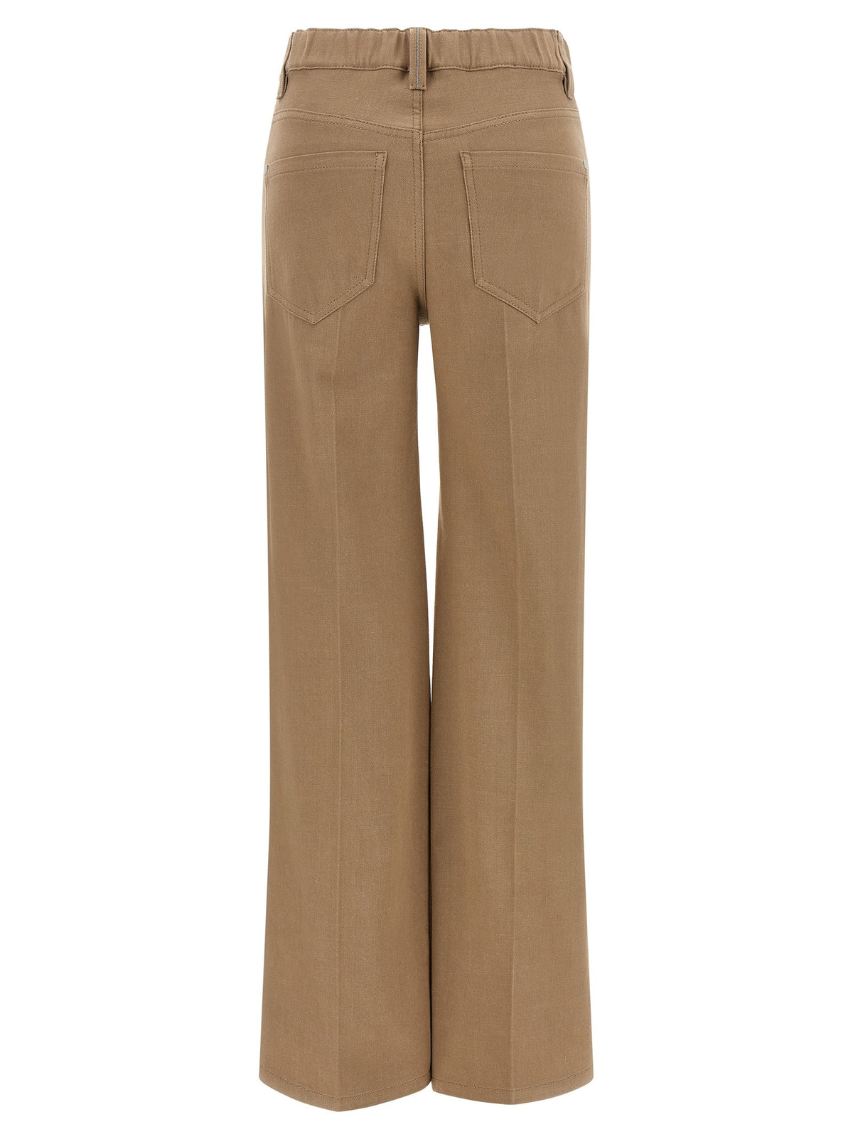 Brunello Cucinelli The Contemporary Pull on Jeans Beige, view 2