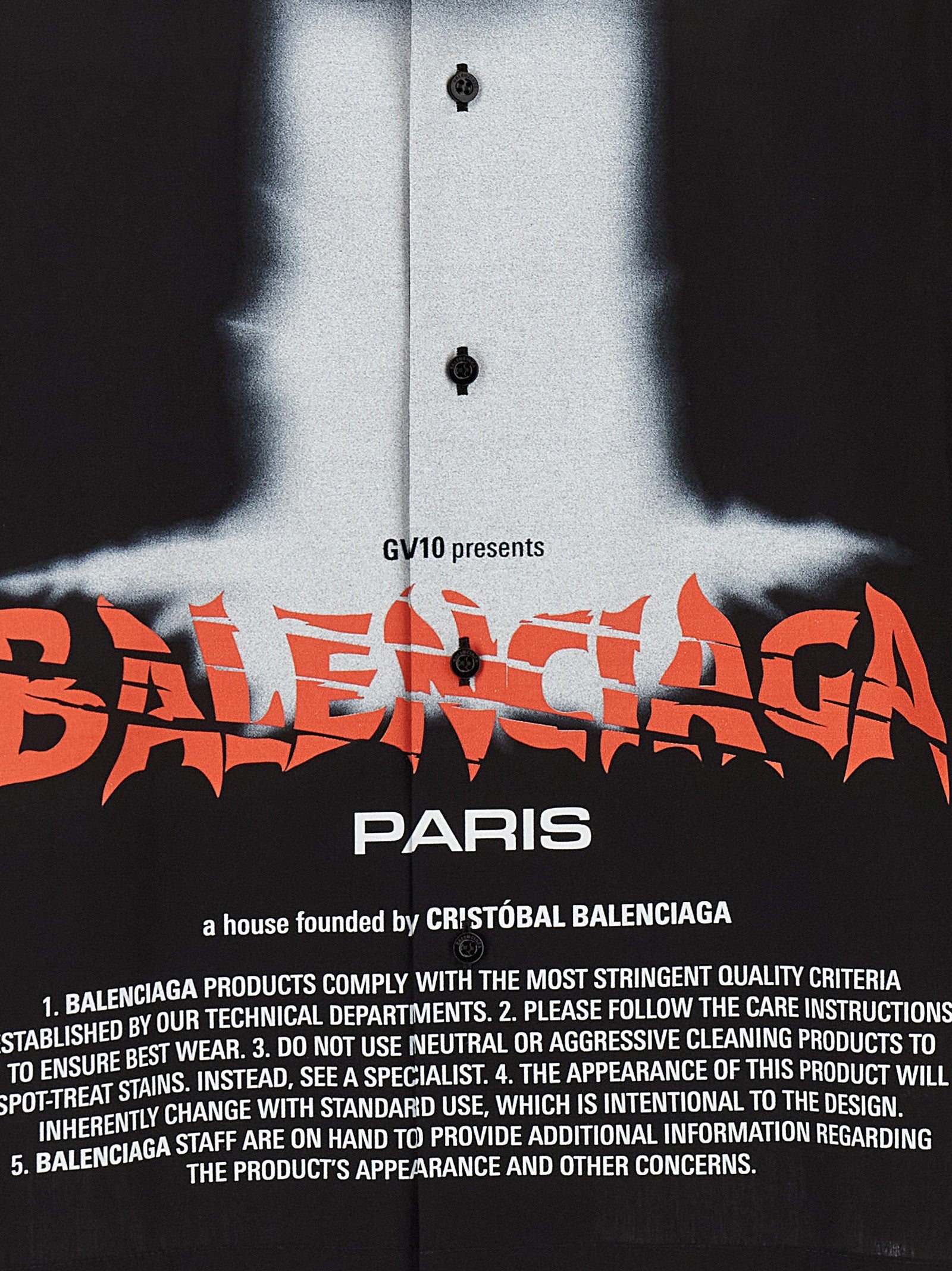 Balenciaga The Door Bowling Shirt Black