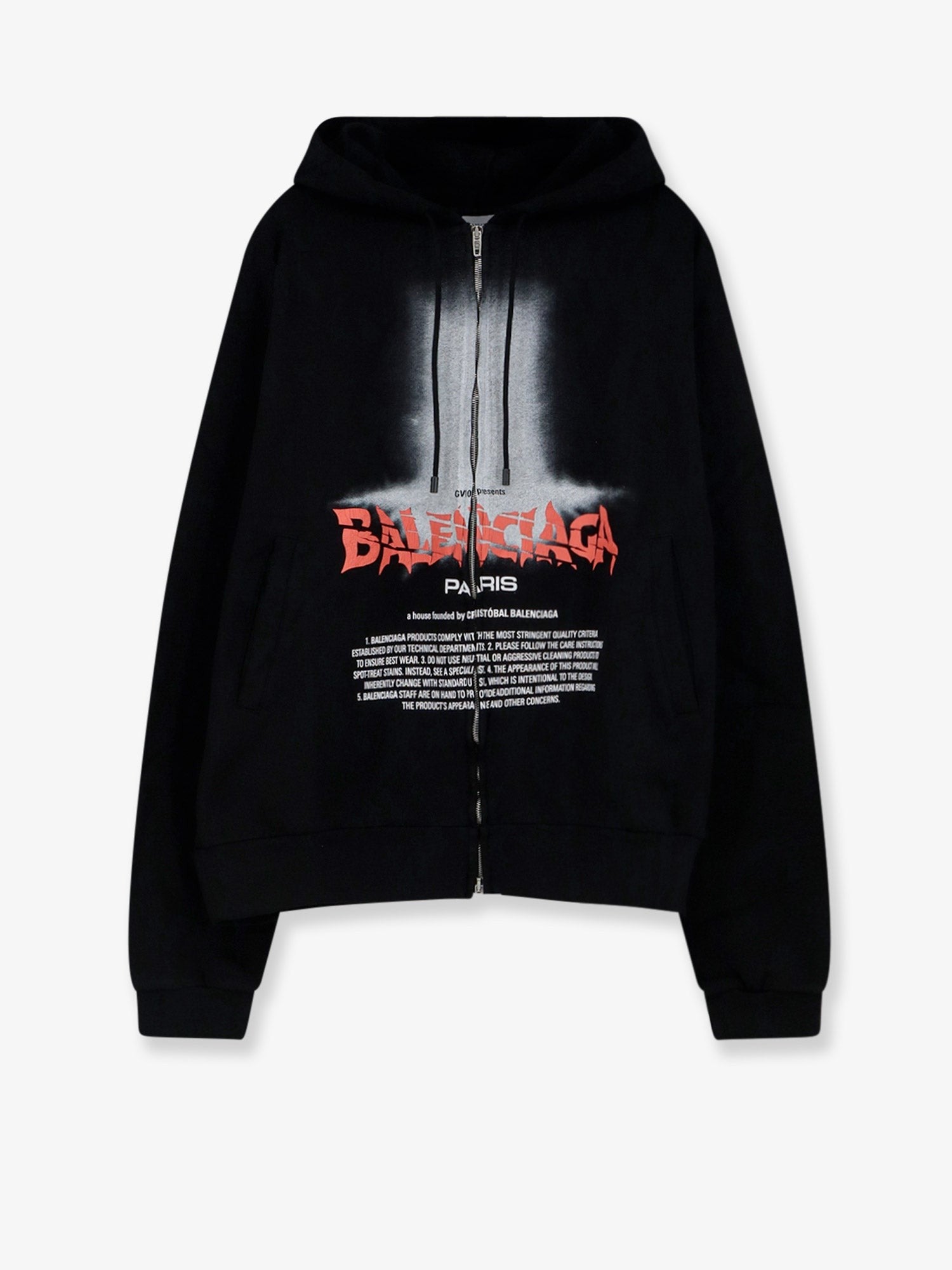 Balenciaga Men's The Door Cotton Sweatshirt Black