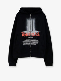 Balenciaga Men's The Door Cotton Sweatshirt Black