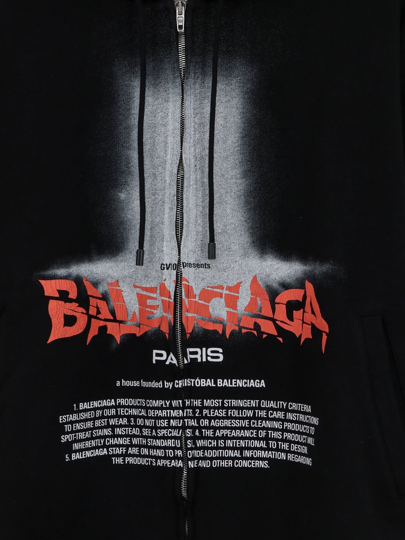 Balenciaga Men's The Door Cotton Sweatshirt Black