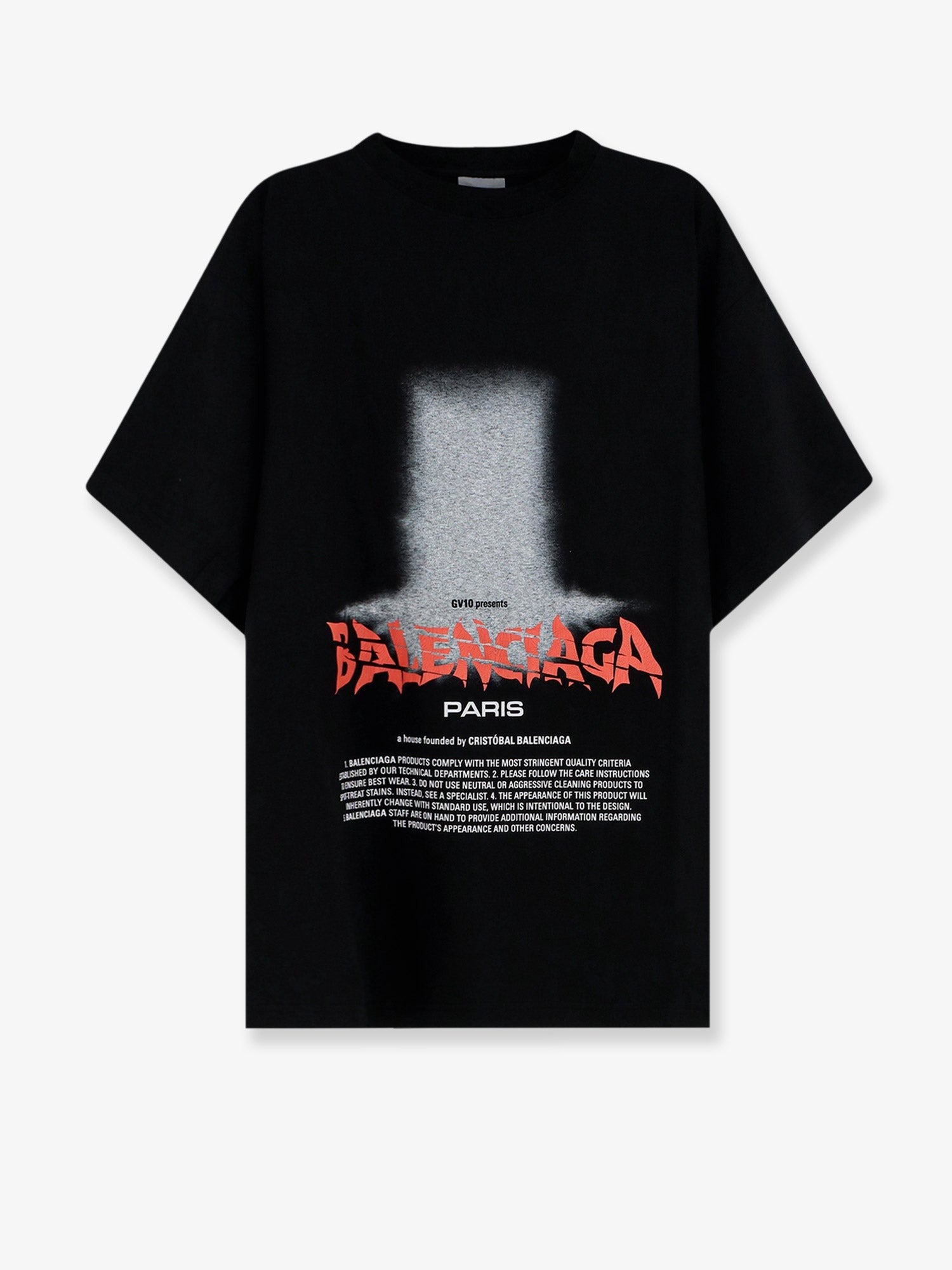 Balenciaga Men's The Door Cotton Shirt Black