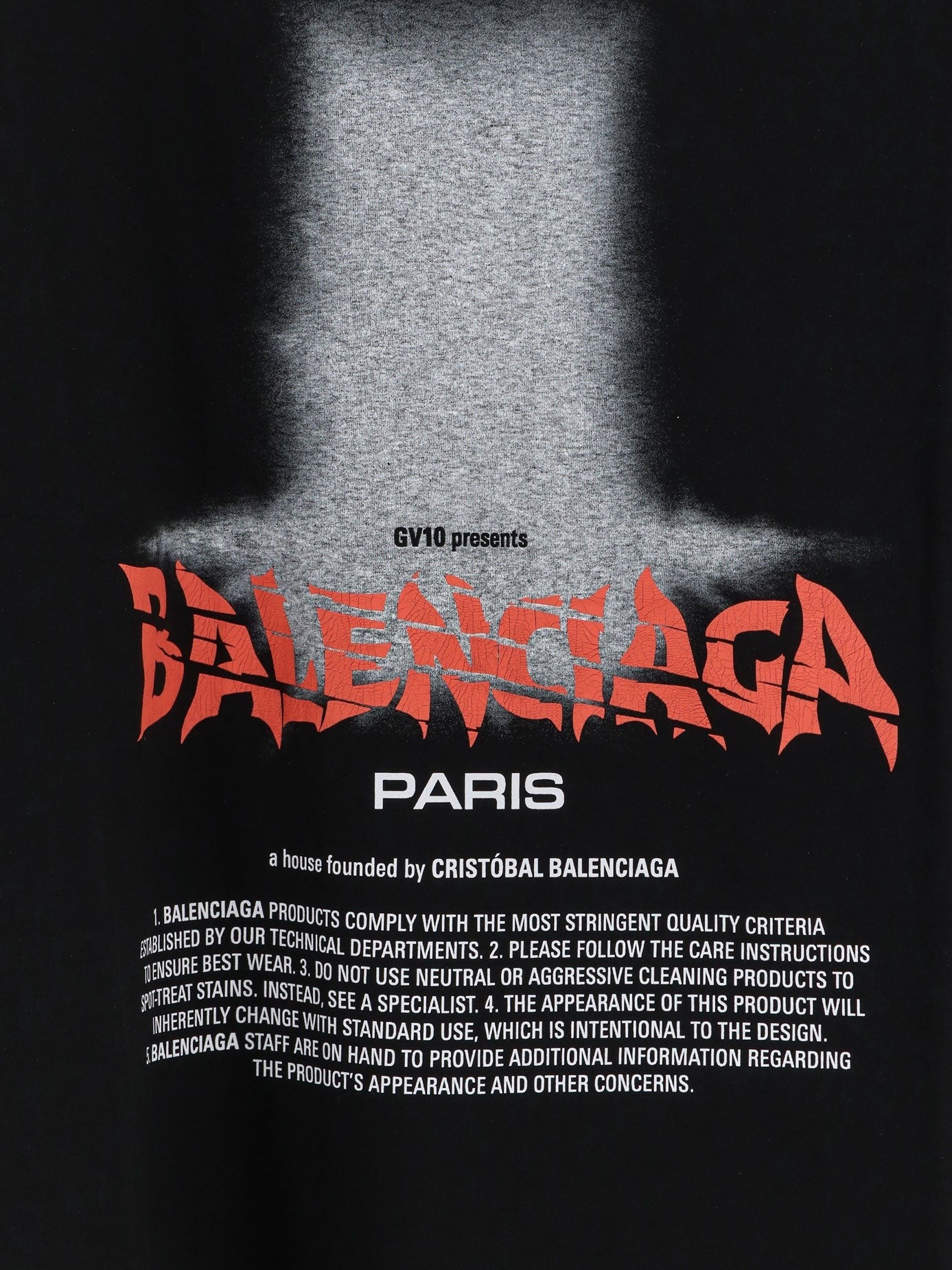 Balenciaga Men's The Door Cotton Shirt Black