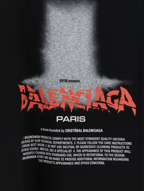 Balenciaga Men's The Door Cotton Shirt Black