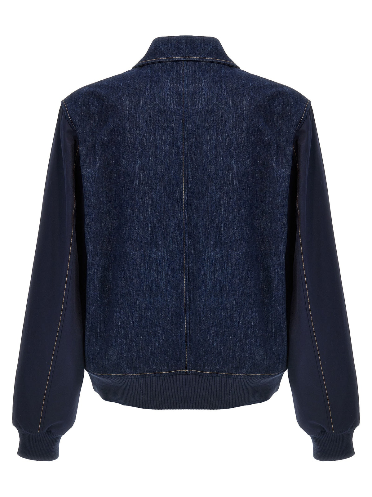 Wales Bonner The Echo Denim Varsity Jacket Blue, view 2