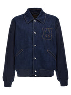Wales Bonner The Echo Denim Varsity Jacket Blue